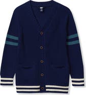 Lands' End Boys Chunky Knit Cardigan