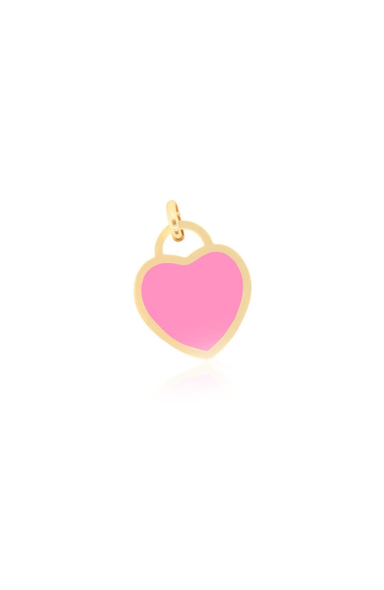 The Lovery Fine Jewelry Bubblegum Pink Heart Padlock Charm, Main, color, Bubblegum Pink