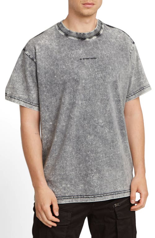 G-star Washed Loose Organic Cotton Logo T-shirt In Dark Black Nettuno