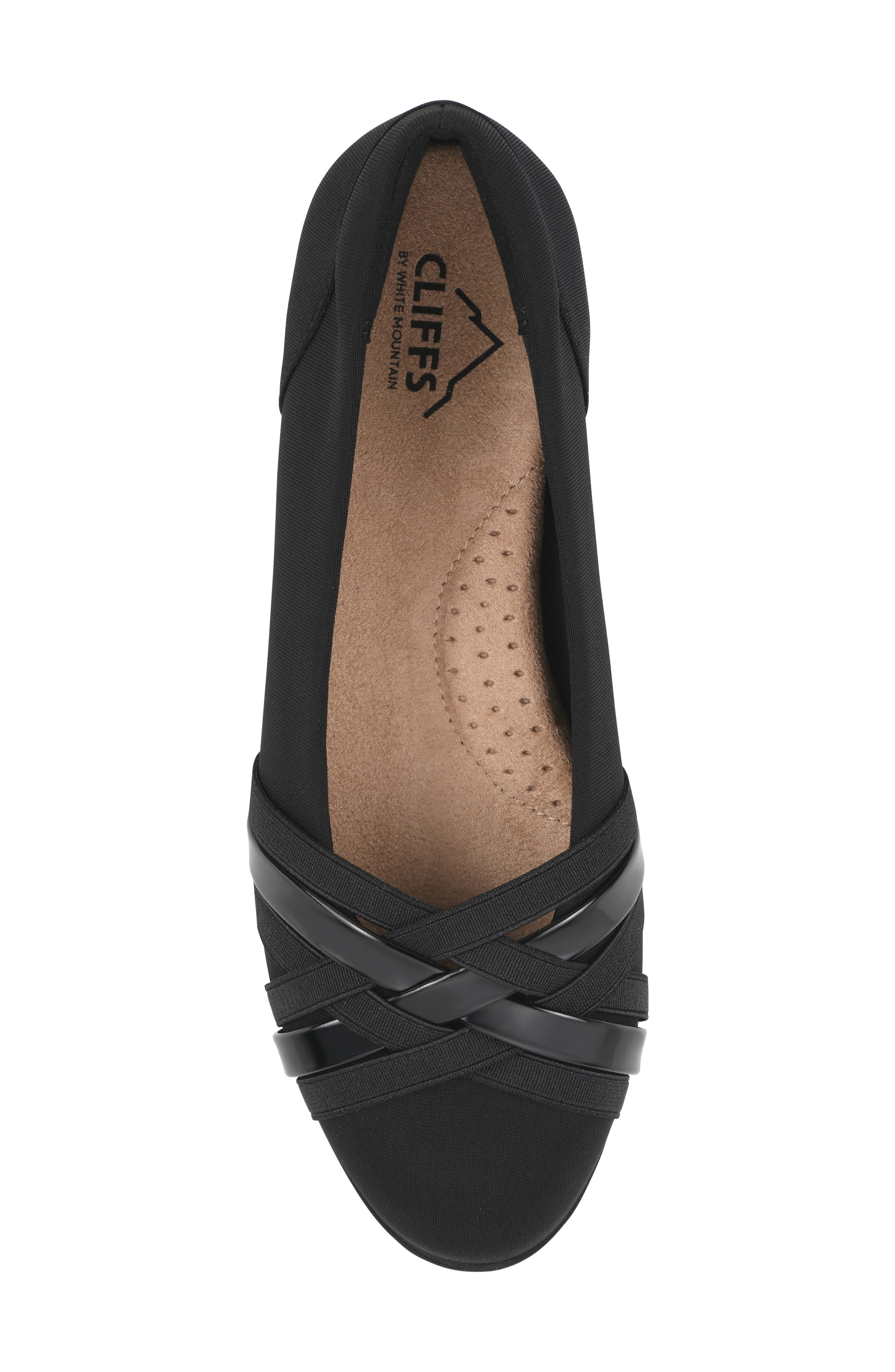 CLIFFS BY WHITE MOUNTAIN Chic Flat, Alternate, color, Black/ Nylon