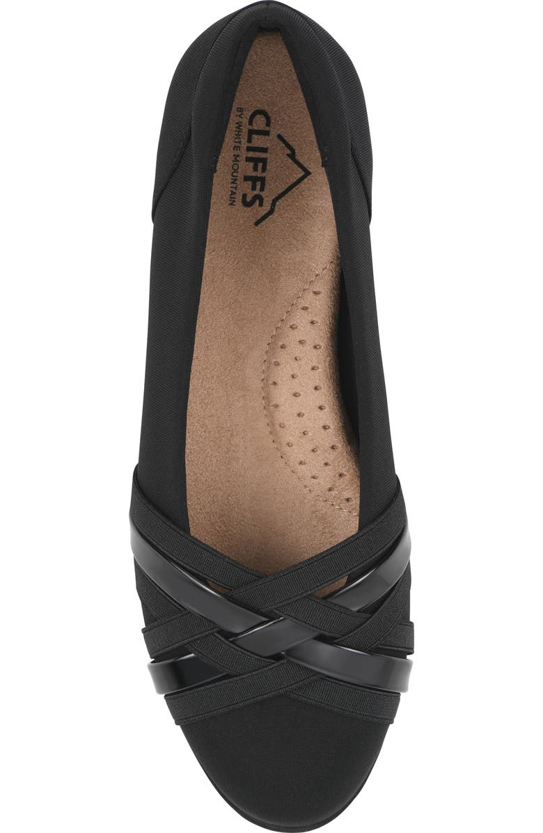 CLIFFS BY WHITE MOUNTAIN Chic Flat, Alternate, color, Black/ Nylon
