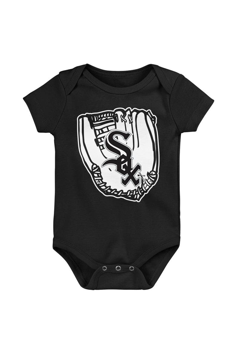 Newborn & Infant Heather Gray/Black/White Chicago White Sox Minor League Player Three-Pack Bodysuit Set, Alternate, color, Heather Gray