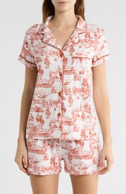 ENZOS INACTIVE WEAR Dixie Cowboy Toile Short Pajamas