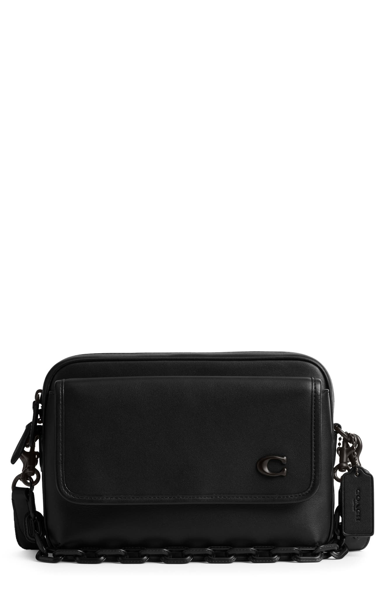 COACH Leather Crossbody Bag, Main, color, 