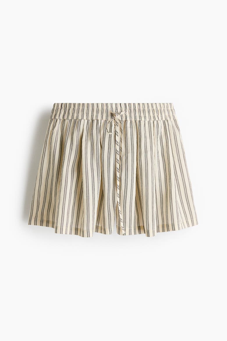 Drawstring Shorts, Alternate, color, Light beige/striped