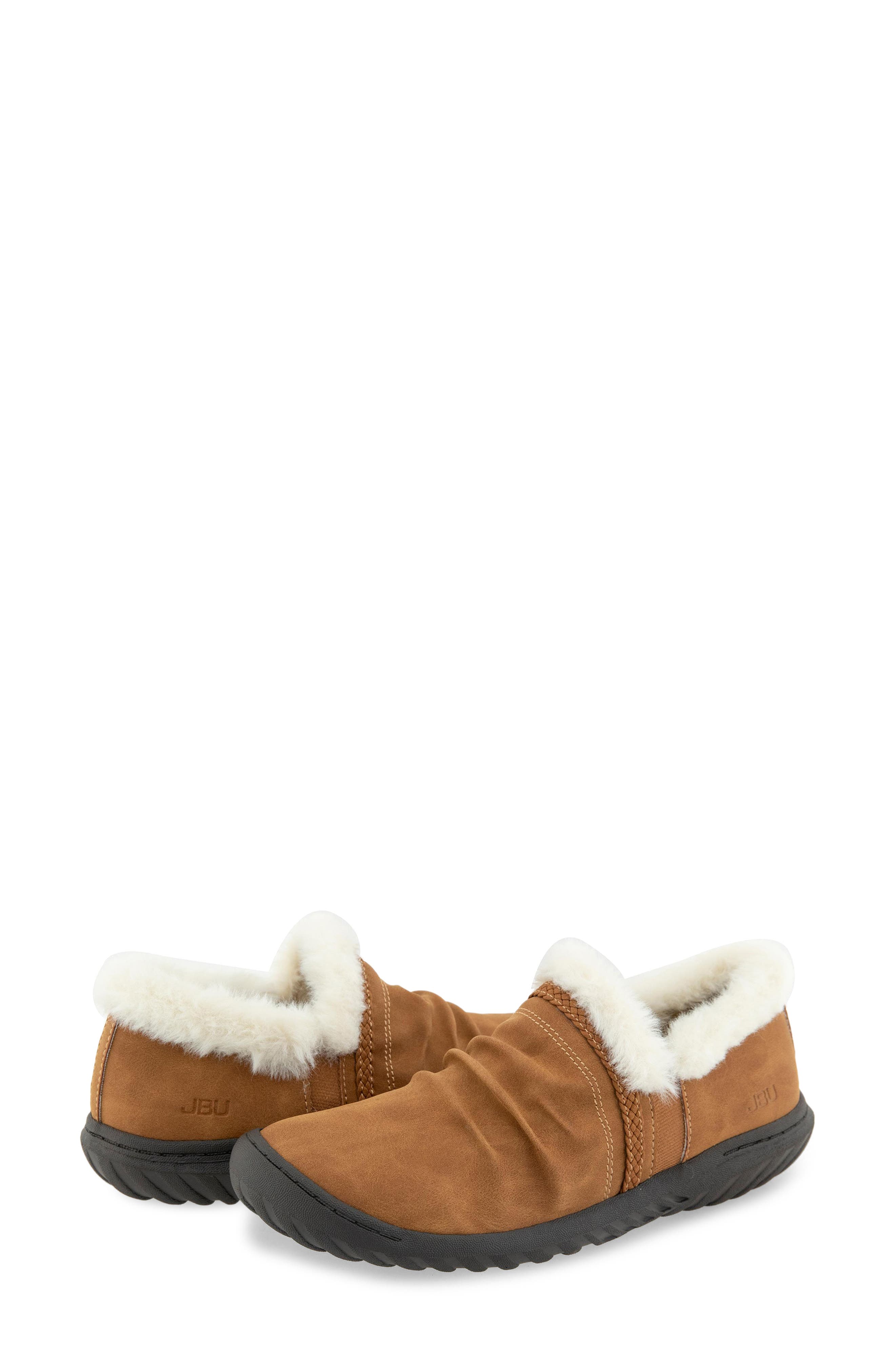 Reese Water Resistant Faux Leather Flat, Alternate, color, TAN