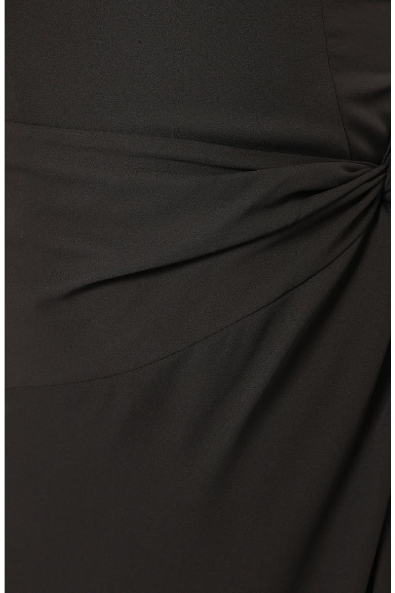 Nadea Wrap Front Sheath Dress, Alternate, color, BLACK