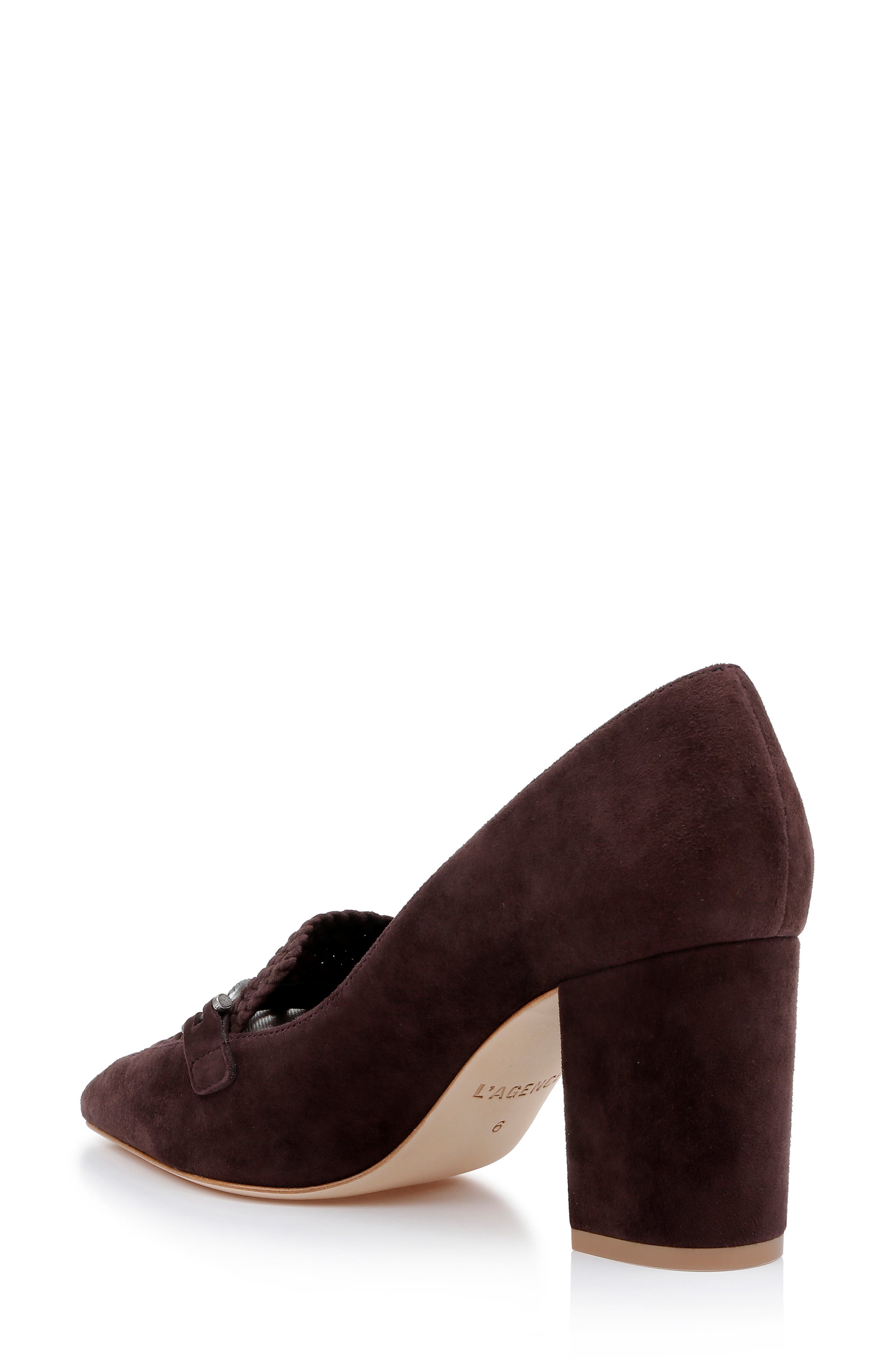 L'AGENCE Eleonore Pump, Alternate, color, Chocolate Suede