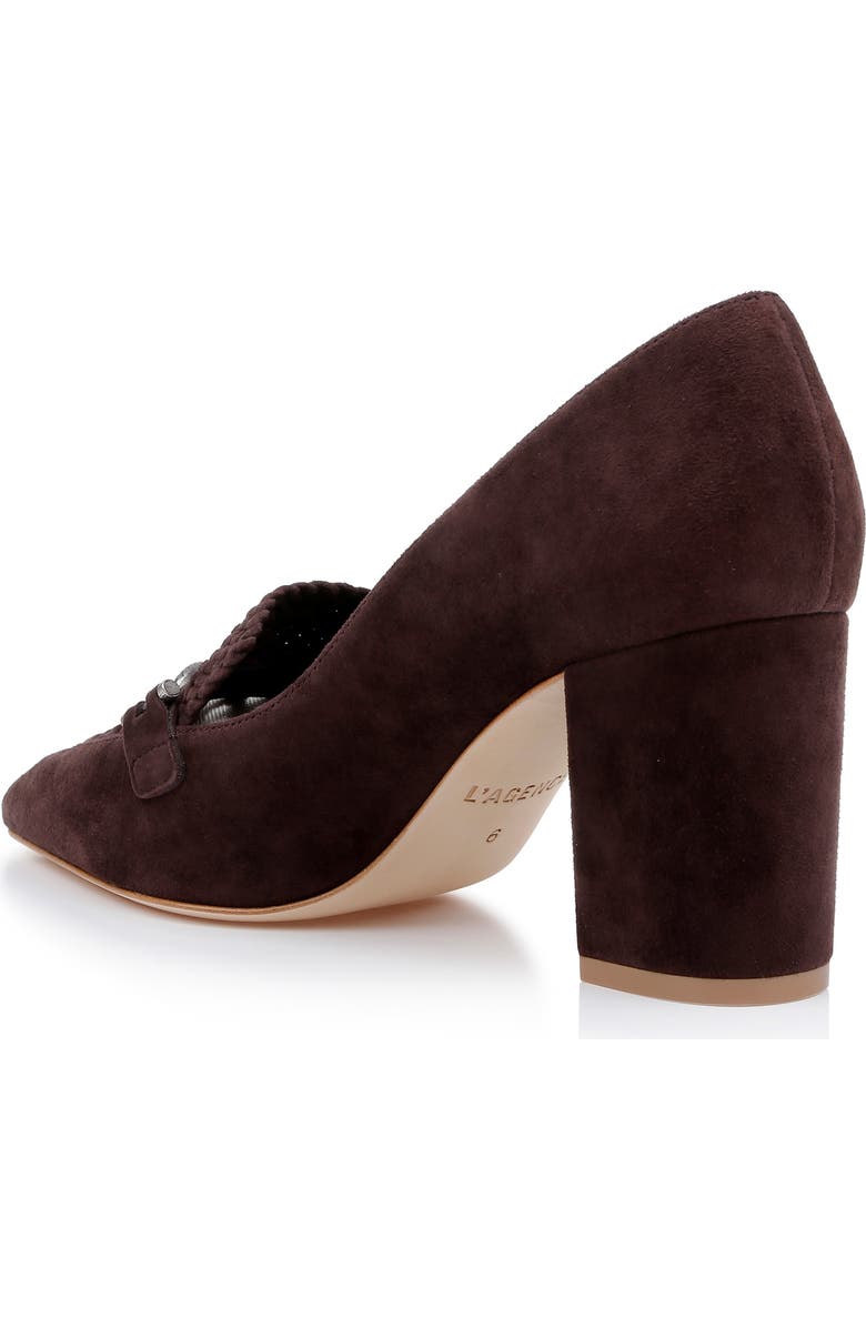 L'AGENCE Eleonore Pump, Alternate, color, Chocolate Suede