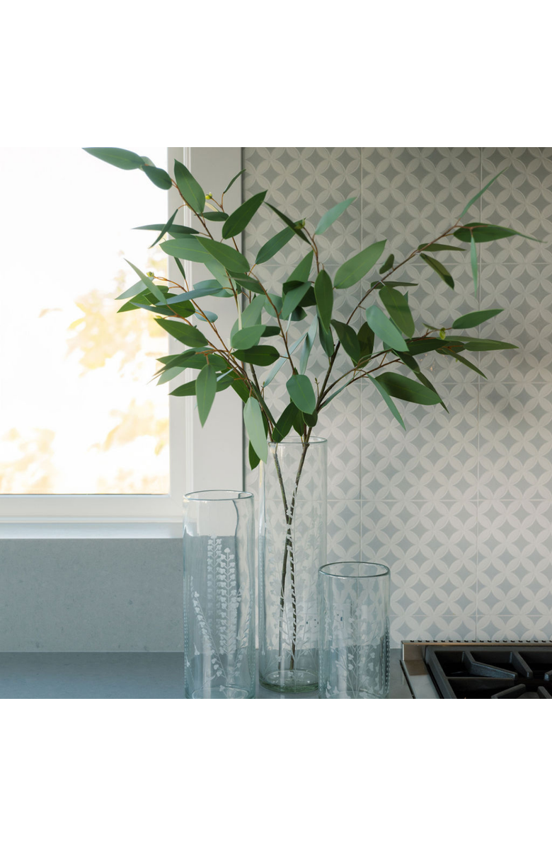 CG Hunter Etched Glass Tall Vases & Candleholders, Alternate, color, Glass