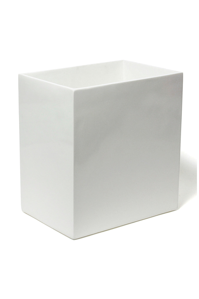 Lacquer Wastebasket, Main, color, White