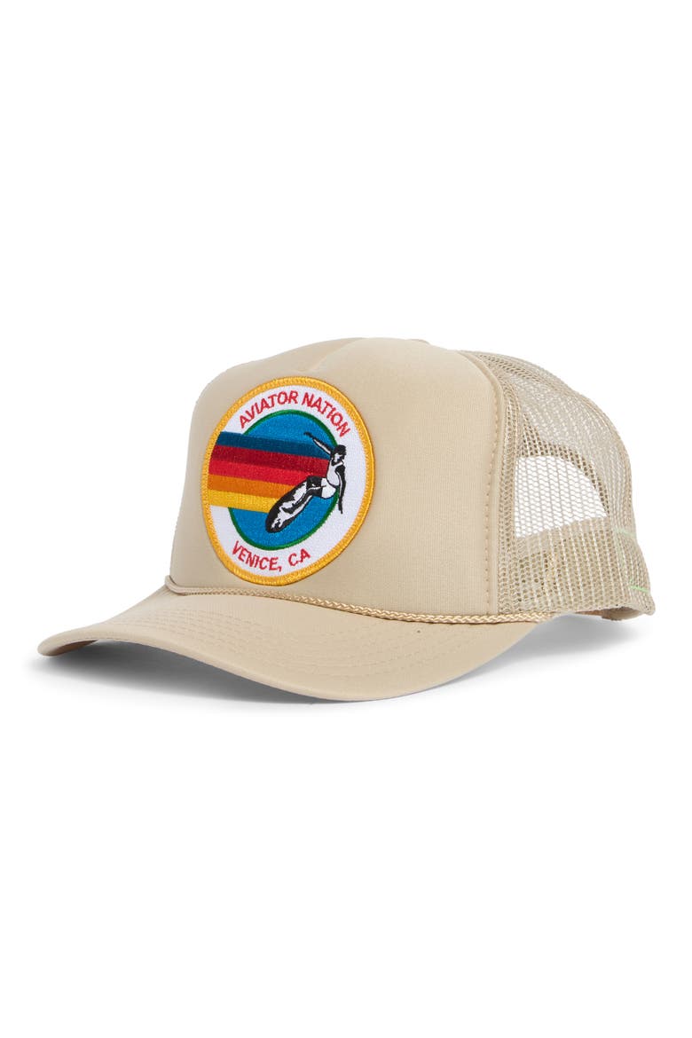 Signature Trucker Hat, Main, color, KHAKI