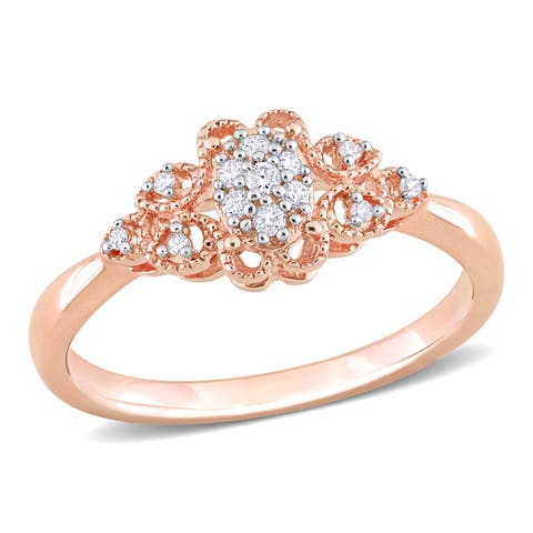 Diamond Milgrain Engagement Ring