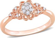Julianna B. Diamond Milgrain Engagement Ring