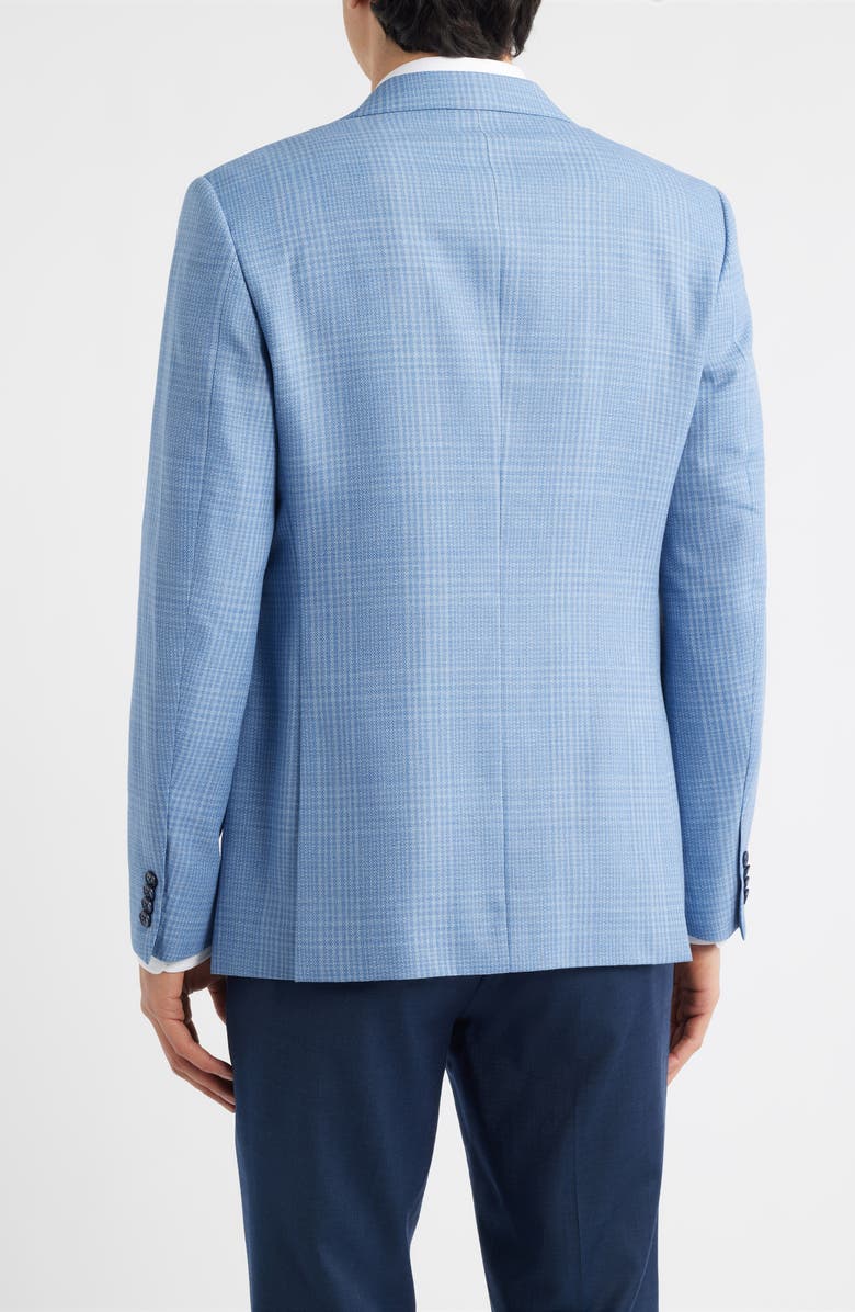 John Varvatos Star USA Bleecker Windowpane Plaid Wool Blend Sport Coat, Alternate, color, Light Blue