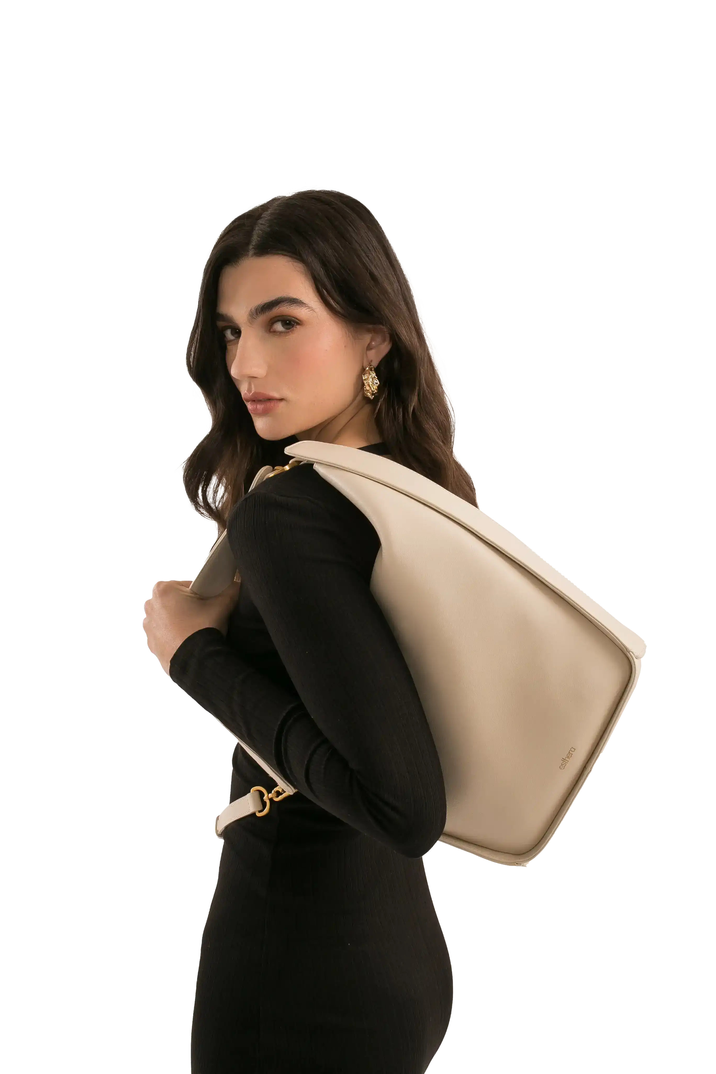 Esthera 10AM Leather Shoulder Bag, Alternate, color, Sand