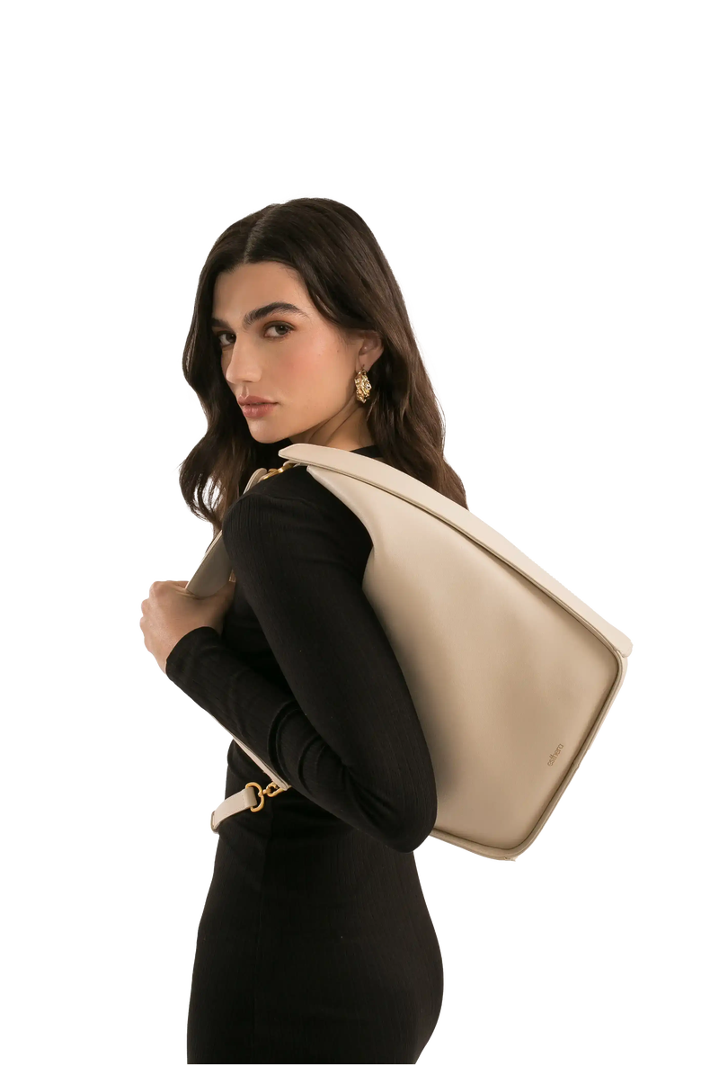 Esthera 10AM Leather Shoulder Bag, Alternate, color, Sand