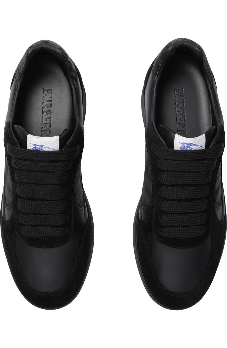 Burberry Terrace Check Leather & Canvas Sneaker, Alternate, color, Black/ Irongrey/ Ipchec