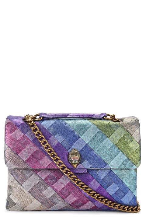 Large Kensington Rainbow Denim Shoulder Bag