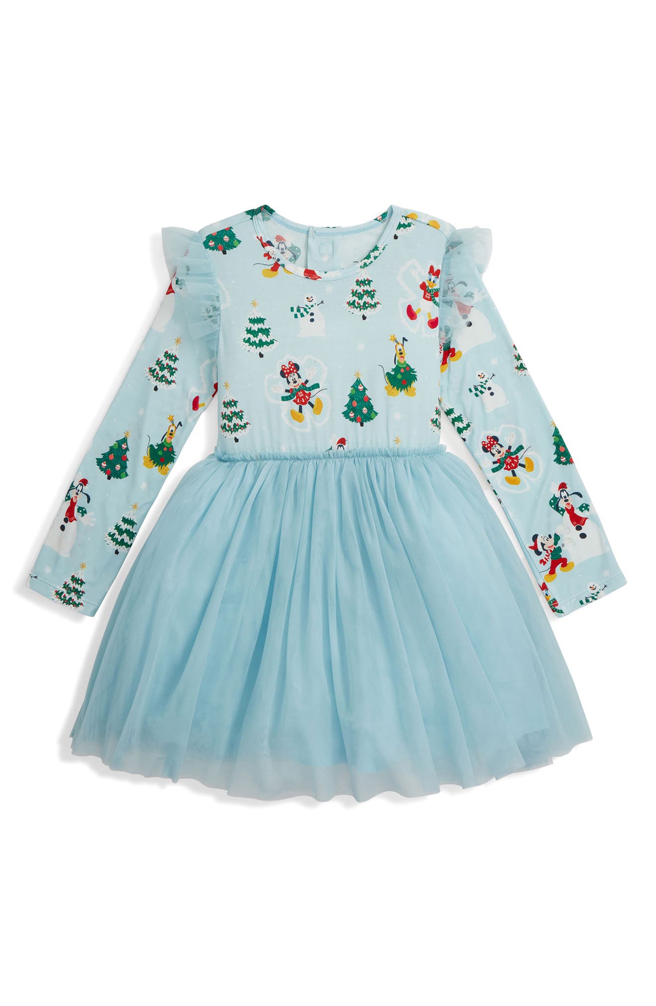 Kids' Snow Excited Magnetic Long Sleeve Tulle Dress