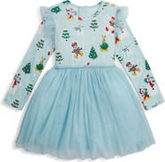 Magnetic Me Kids' Snow Excited Magnetic Long Sleeve Tulle Dress