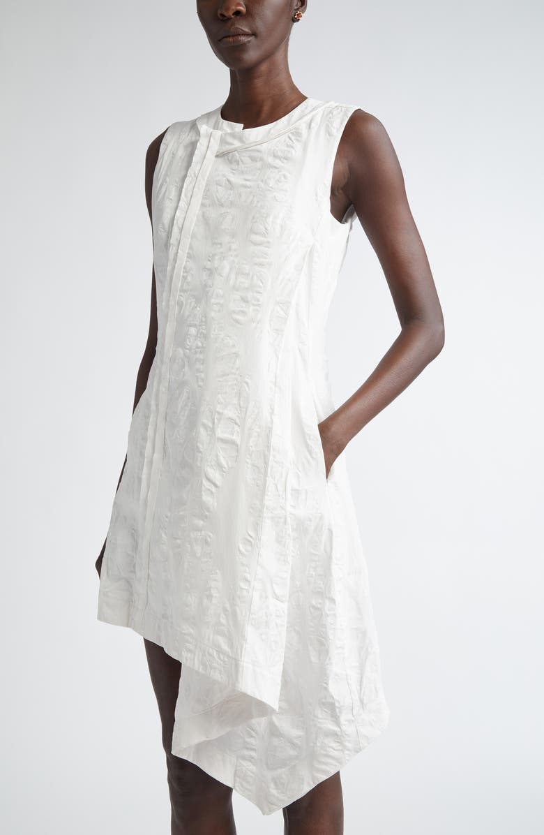 Jason Wu Collection Asymmetric Textured Cotton Minidress, Alternate, color,