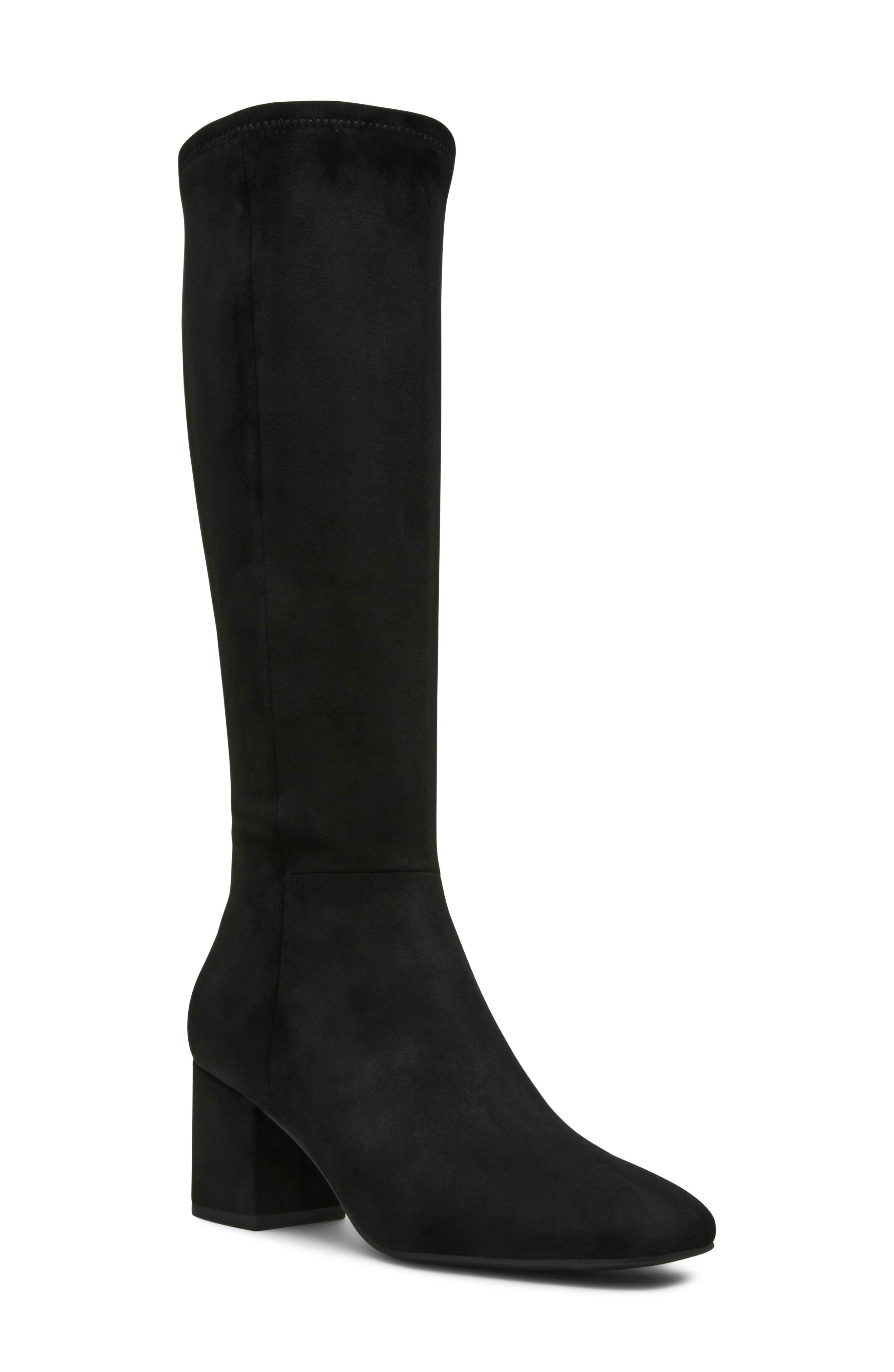 Oliviaa Knee High Boot, Main, color, BLACK MICROSUEDE