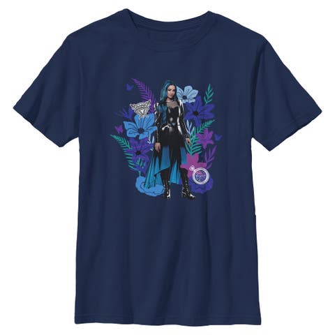 Boy's Descendants Wicked Wonderland Floral Chloe Portrait  Graphic T-Shirt
