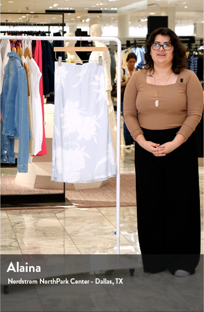 Print Pull-On Midi Skirt, sales video thumbnail