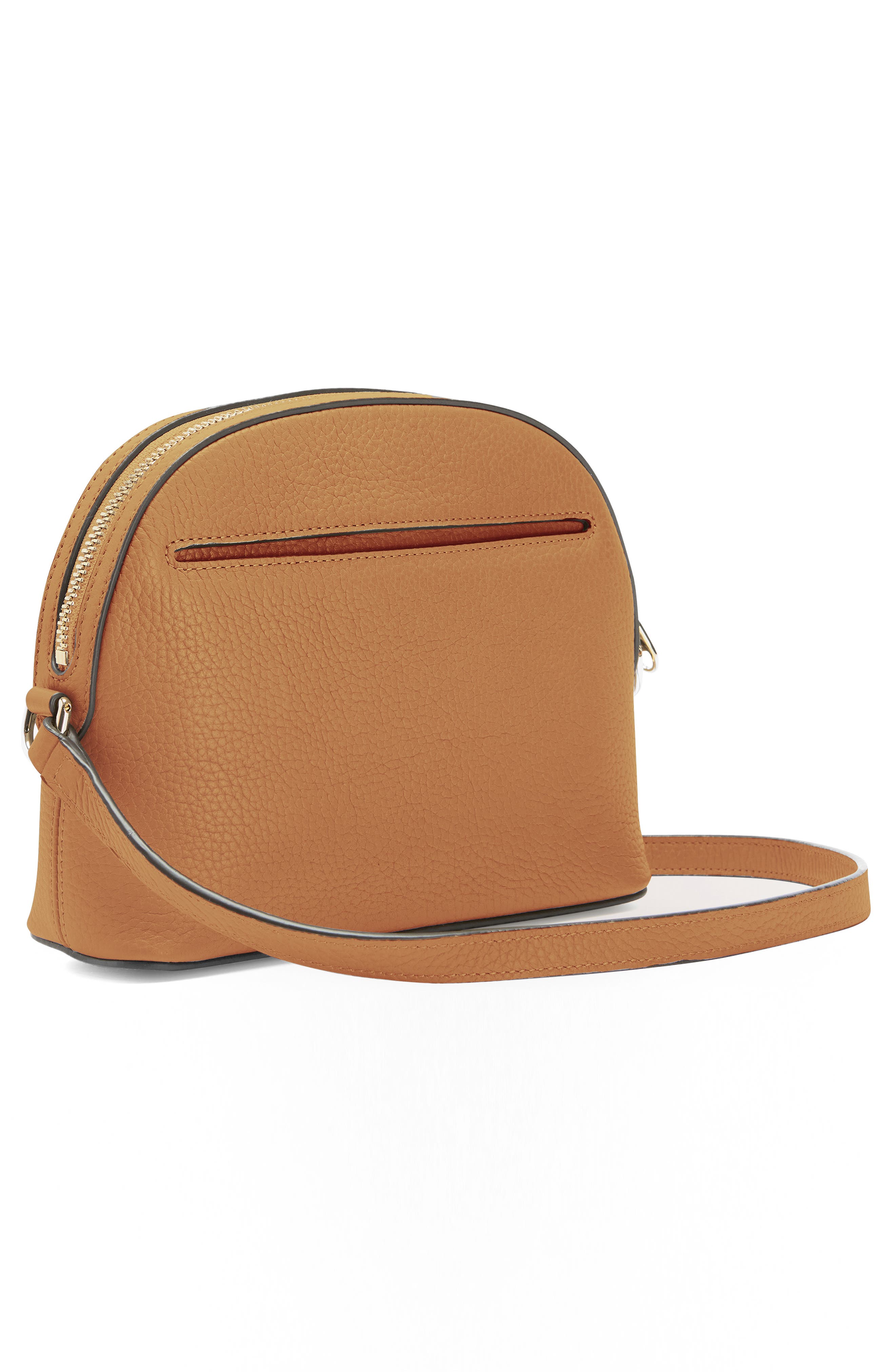 Athena Leather Crossbody Bag, Alternate, color, CARAMELLO F