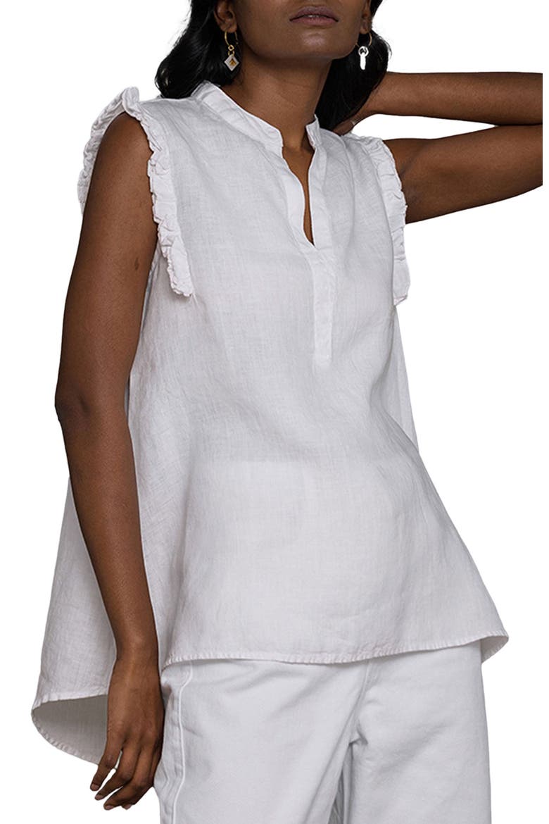 Wind In My Hair V-Neck Shirt, Alternate, color, White