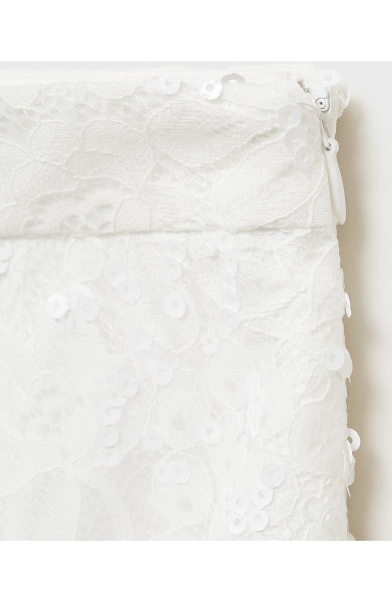 MANGO Lace Maxi Skirt, Alternate, color, White