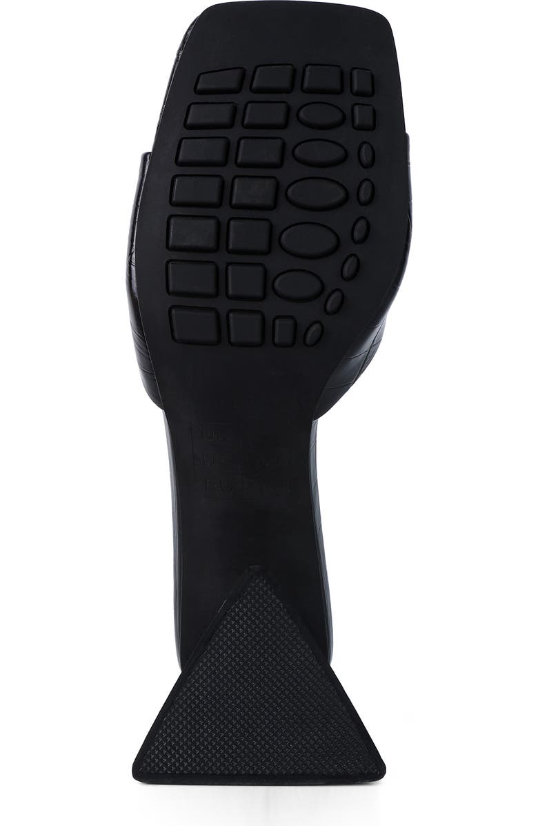 LONDON RAG Trinity Croc Embossed Triangle Block Heel Sandal, Alternate, color,