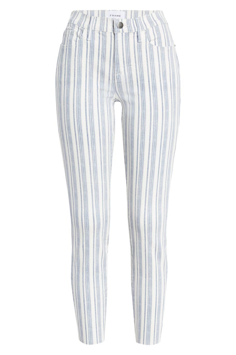 Le Skinny de Jeanne Surfer Stripe Ankle Skinny Jeans, Alternate, color, DUTCH BLUE MULTI