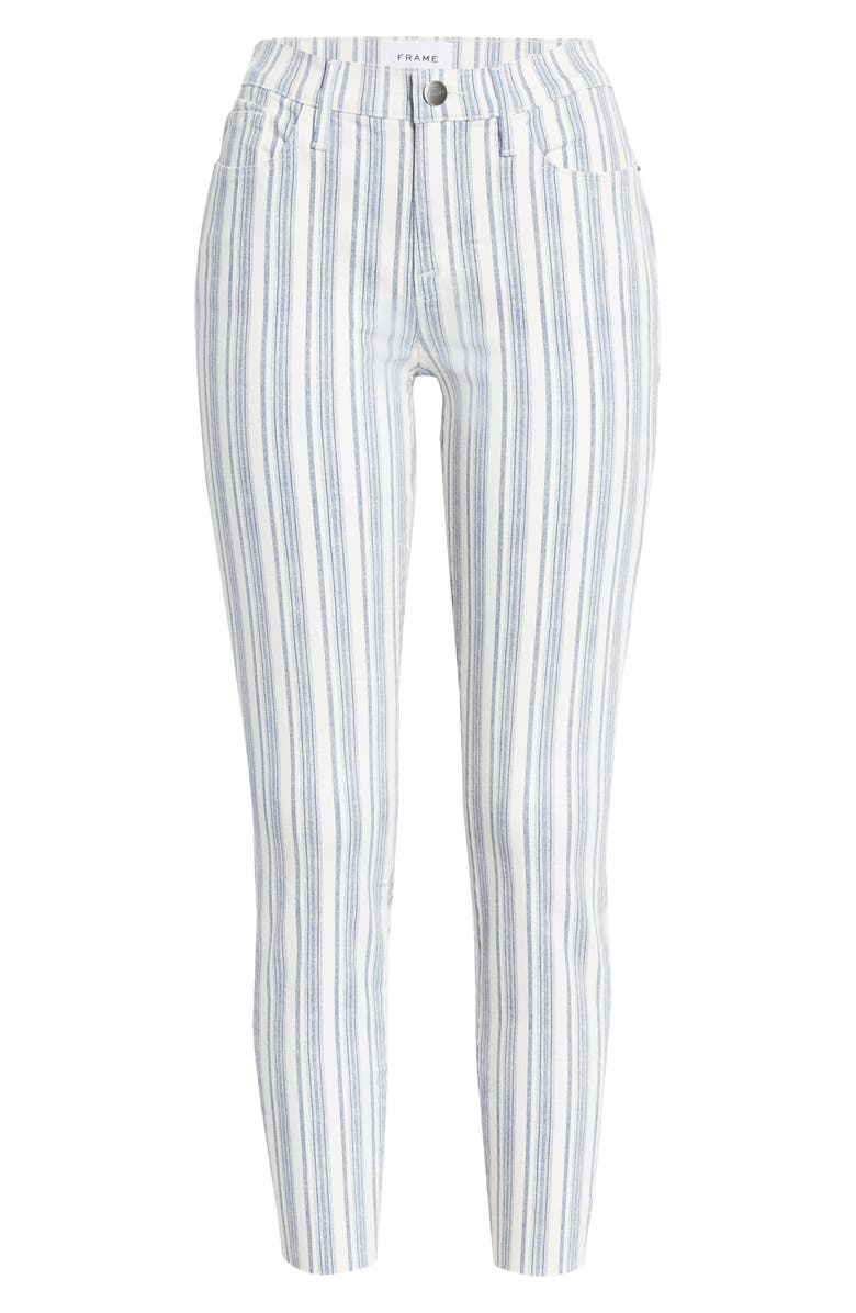 FRAME Le Skinny de Jeanne Surfer Stripe Ankle Skinny Jeans, Alternate, color,