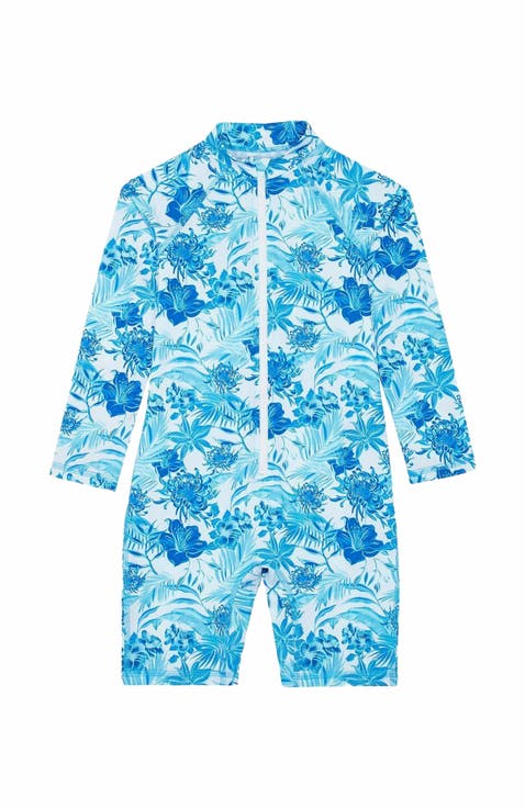 Kids' Tahiti Flowers One-Piece Rashguard