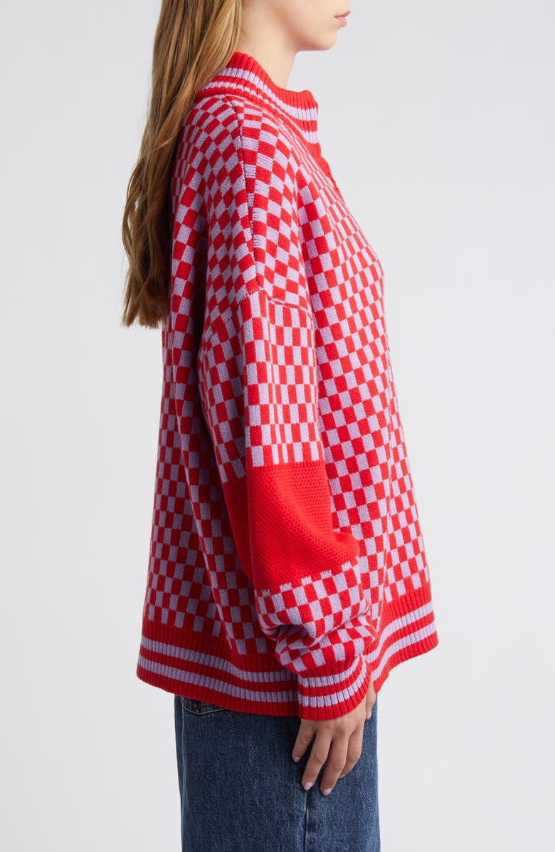 Dressed in Lala Grandpa Double Knit Jacquard Cardigan, Alternate, color, 