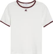 Courrèges Contrast Trim Logo T-Shirt