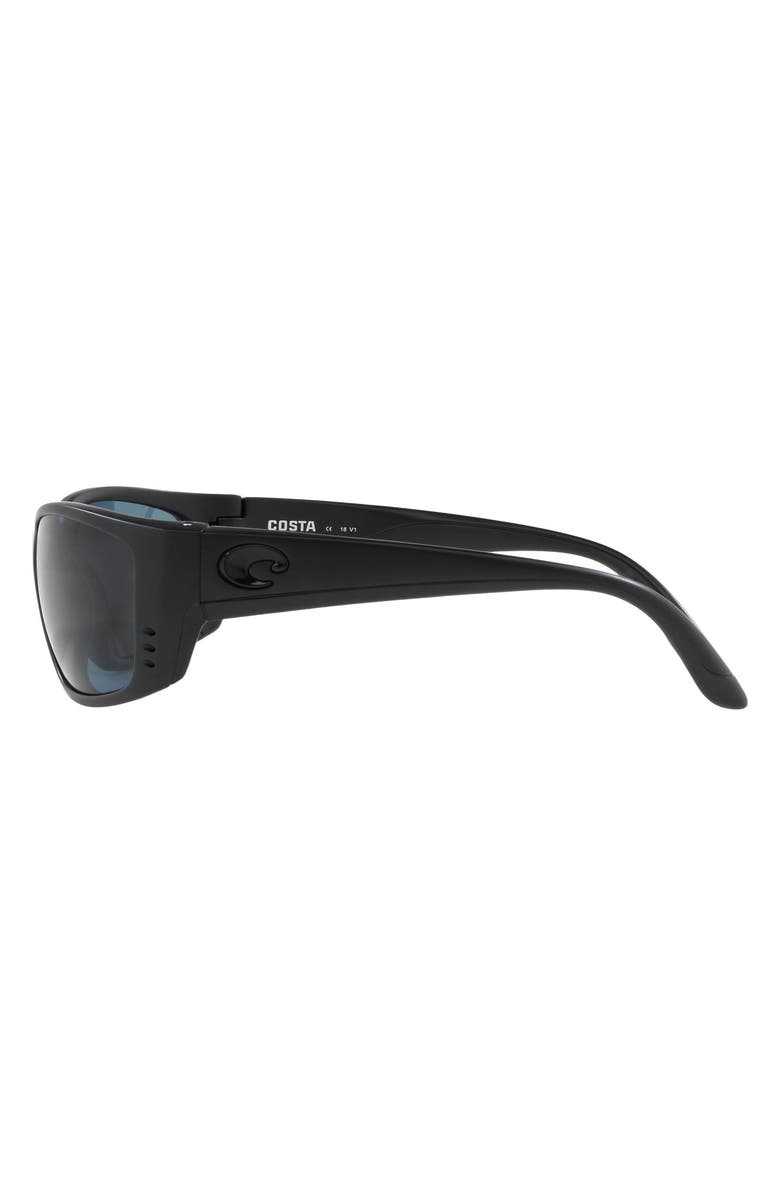 Costa Del Mar 64mm Polarized Wraparound Sunglasses, Alternate, color, Black