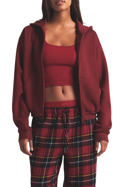 Cotton Fleece Blend Classic Zip-Up Hoodie (Regular & Plus)