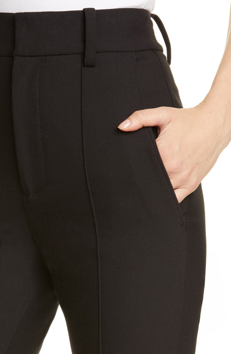 Vince High Waist Stretch Cotton Cigarette Pants, Alternate, color,
