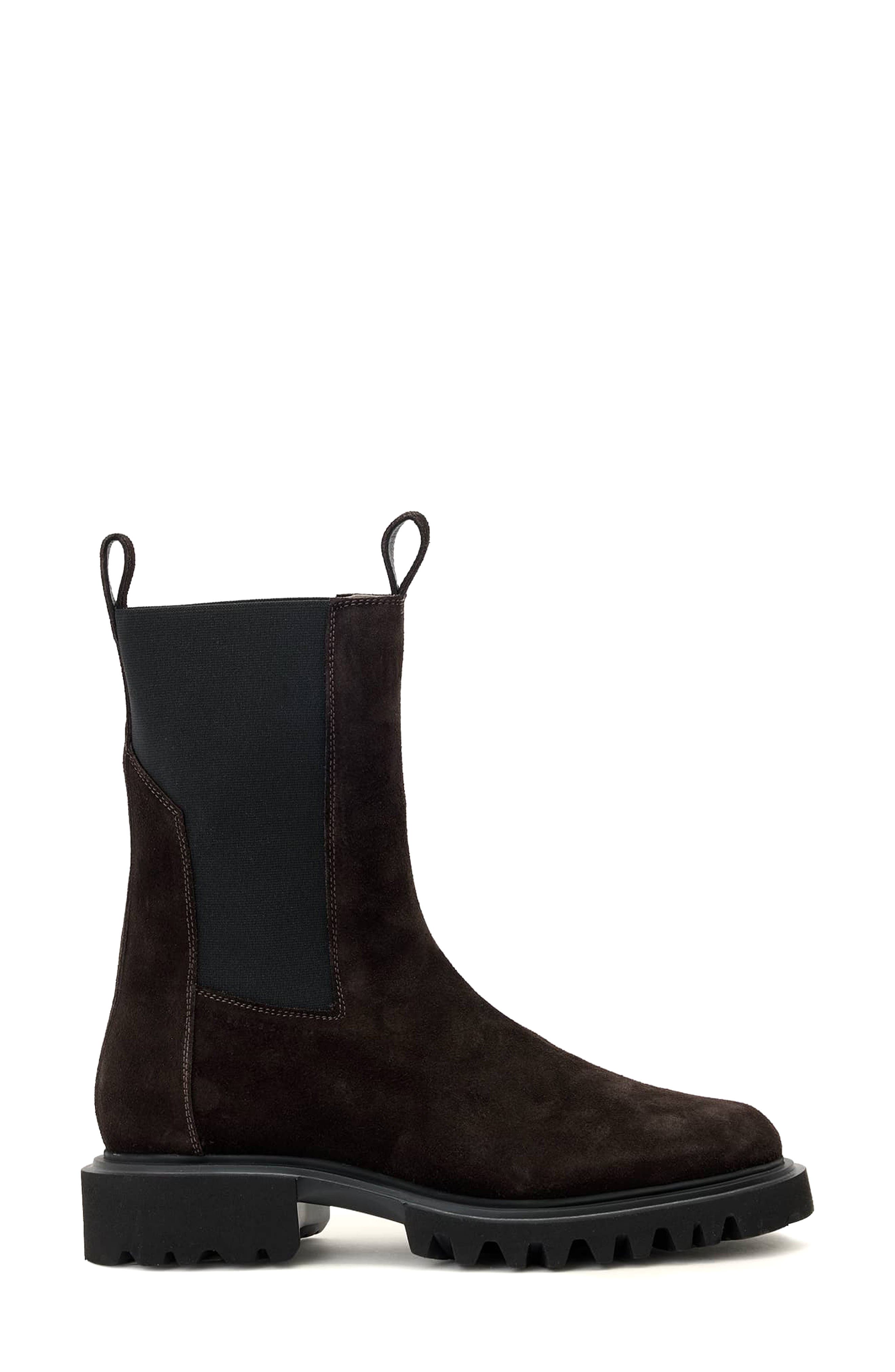 Hallie Leather Chelsea Boot, Alternate, color, DARK BROWN