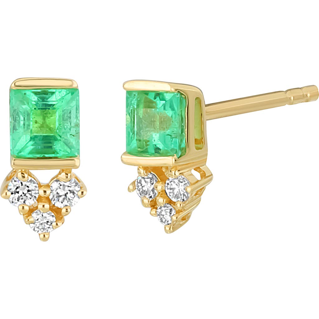 Bony Levy El Mar Diamond & Emerald Stud Earrings In Gold