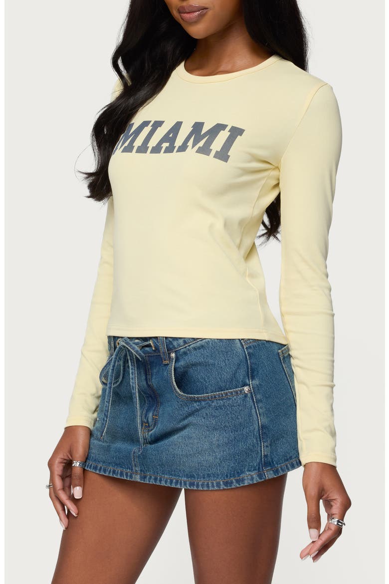 Miami Long Sleeve Graphic T-Shirt, Alternate, color, YELLOW
