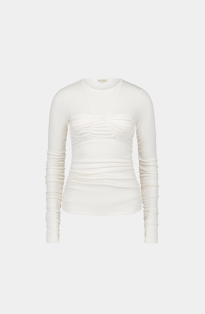 SAEMDI Fitted Bra Top, Main, color, Ivory