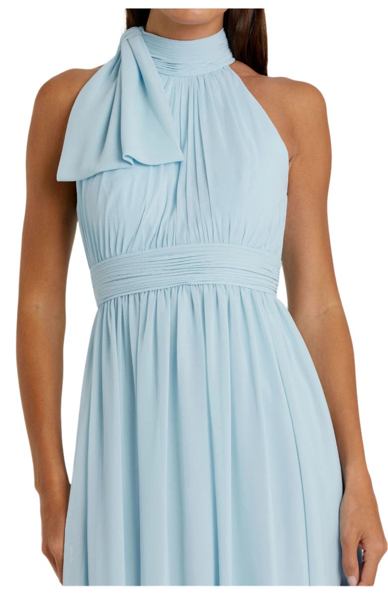 Mac Duggal A Line Chiffon Halter Neck Evening Gown, Alternate, color, Powder Blue