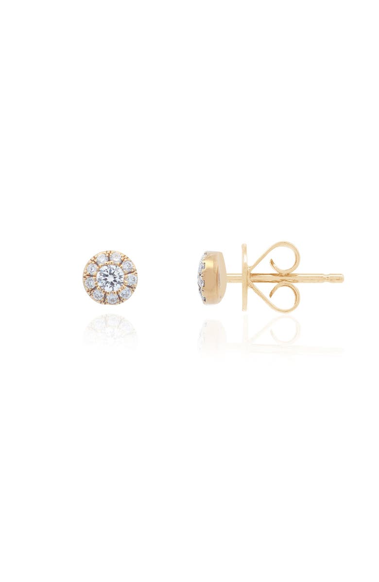 The Lovery Fine Jewelry Round Diamond Halo Stud Earrings, Main, color, 