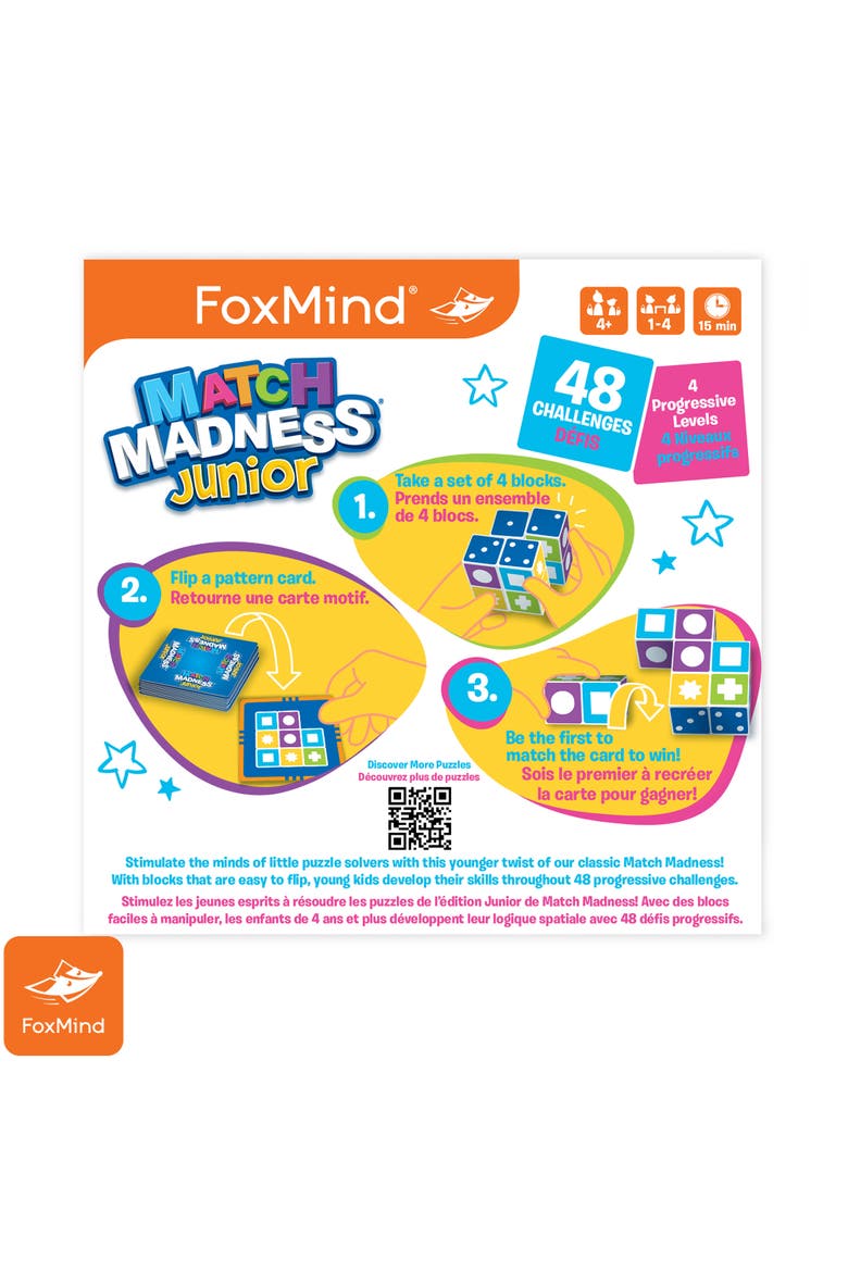 Match Madness Junior Pattern Matching Puzzle Game, Ages 4 and up, Alternate, color, Multicolored