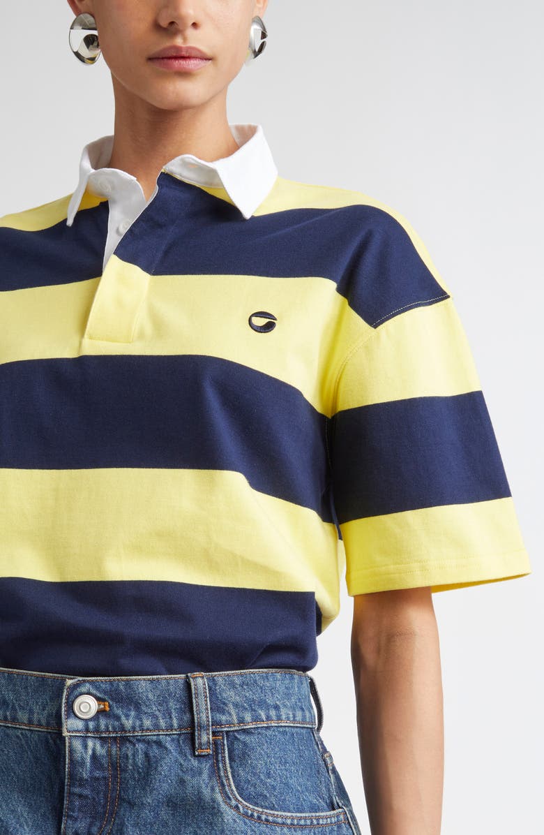 Coperni Stripe Cotton Polo, Alternate, color,