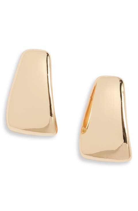 Rounded J Hoop Earrings